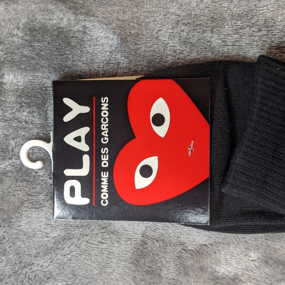 COMME DES GARCONS black PLAY socks high ankle cut - Picture 6 of 6